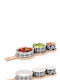 Atmosphera Ceramic Dessert Tower Stand 3 Slots with Base Multicolour Diameter 35cm Height 4.8cm Pieces 3