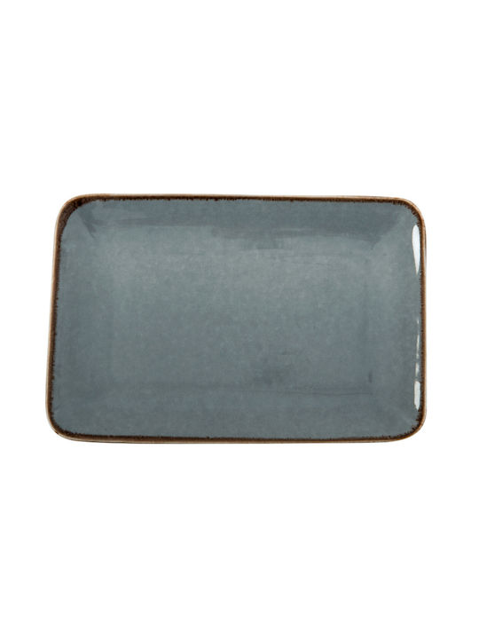 Porline Porselen Rectangulars Porcelain Serving Platter Gray 20x30cm