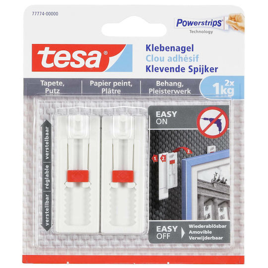 Tesa Hanger Kitchen Hook with Nail White 77774-00000-00