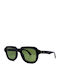 Retrosuperfuture Lazarus Unisex Sunglasses with Black Plastic Frame and Green Lens RETROSUPERFUTURE-LAZARUS