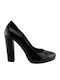 Stefania Patent Leather Black Heels