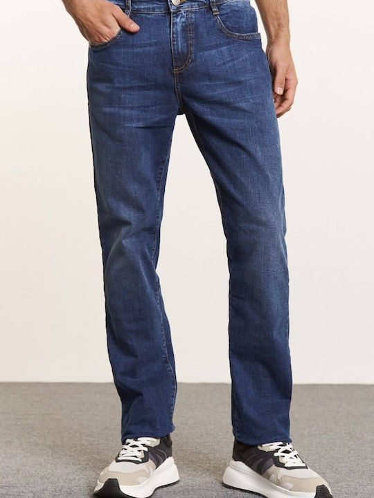 Pantaloni Jeans pentru Bărbați cu Croială Regular D.K Blue Denim