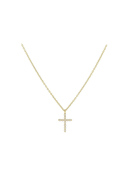 Gold Kreuz 14K mit Kette