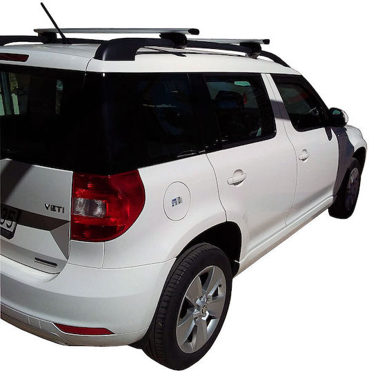 Nordrive Μπάρες Οροφής Αλουμινίου Silenzio για Skoda Yeti (Σετ με πόδια) Ασημί