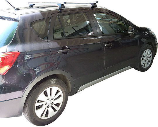Nordrive Μπάρες Οροφής Αλουμινίου για Suzuki SX4 S-Cross 2013-2021 (Σετ με πόδια) Ασημί