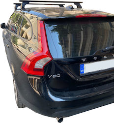 Nordrive Μπάρες Οροφής Αλουμινίου για Volvo V60 2010-2013 (Σετ με πόδια) Μαύρες