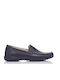 Leather Women's Moccasins in Black Color