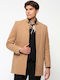 Makan Men's Half Coat Camel.