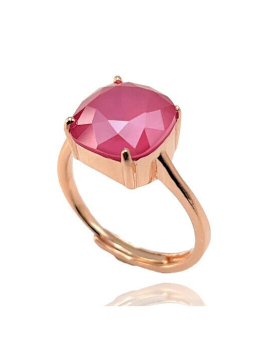 Single Stone with Rose Gold Plating