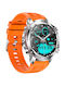 Microwear V91 Smartwatch με Παλμογράφο (Πορτοκαλί)