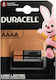 Duracell Long Lasting Alkaline Batteries AAAA 1.5V 2pcs