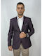Men's Winter Suit Jacket Burgundy