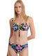 Bikini-Set Blumen BLACK