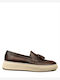 Δερμάτινα Ανδρικά Loafers σε Καφέ Χρώμα