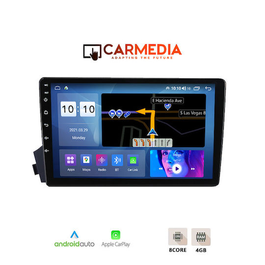 Carmedia Ηχοσύστημα Αυτοκινήτου για Ssangyong Kyron 2006-2015 (Bluetooth/USB/WiFi/GPS/Apple-Carplay/Android-Auto) με Οθόνη Αφής 9"