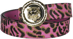 Just Cavalli Women's Leather Belt Pink