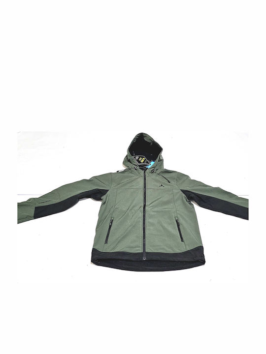 Winter Jacket Softshell Waterproof and Windproof Olive