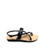 Sandale Casual Damă Din Piele Negru