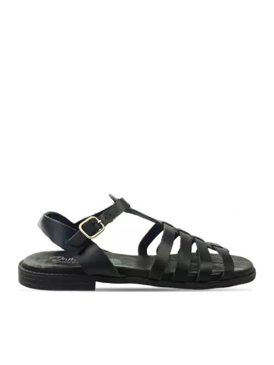 Women's Flat Sandals in Black Color
