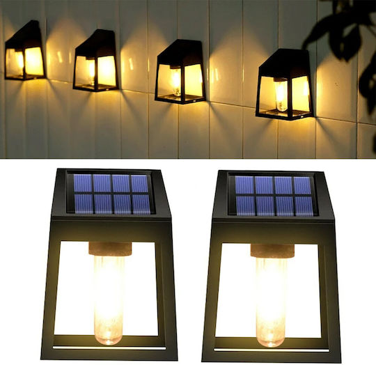 Set 2 Wand-Solarleuchten 10lm Warmes Weiß 3000K mit Fotokontakt