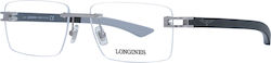 Longines Мъжки Метален Рамка за Очила Сребрист LG5006-H 014