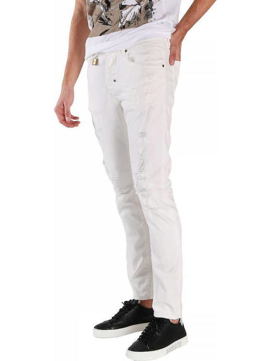 Trousers Elastic White