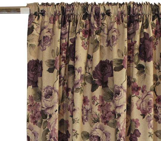 Decocraft Mit Bleistiftfalten Lila 140x270cm