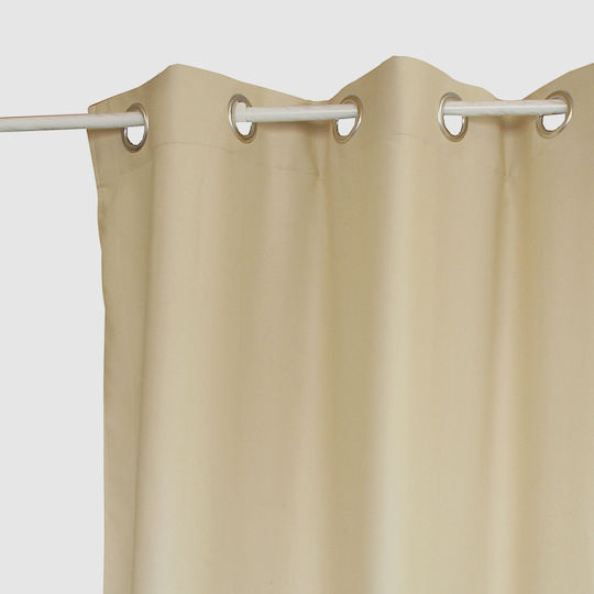 Decocraft Blackout Curtain with Grommets Beige 140x260cm