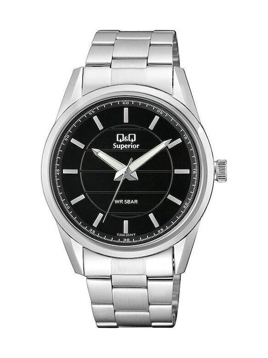 Q&Q Superior Uhr mit Silber Metallarmband