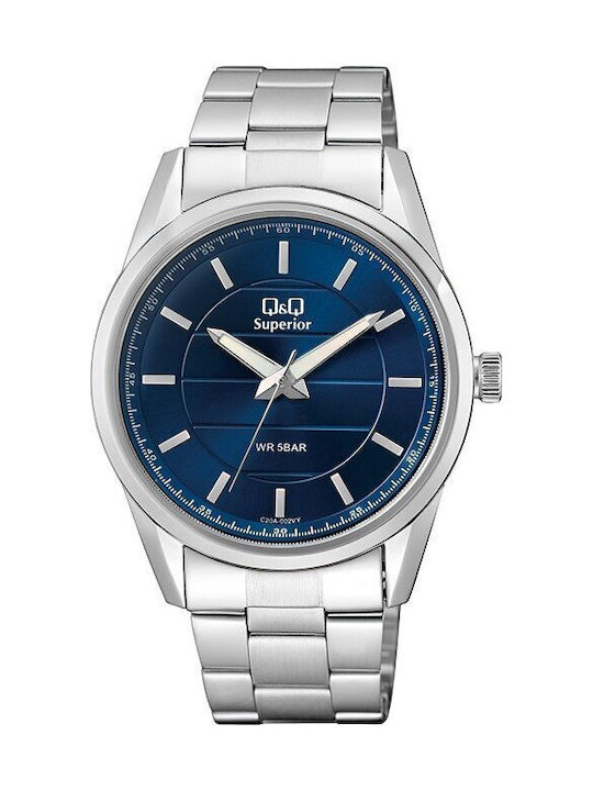 Q&Q Superior Watch with Silver Metal Bracelet