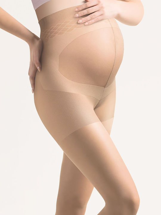 Gabriella Beige Maternity Tights