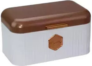 Viosarp Кутия за хляб Метал Бял 30x18.5x16.5см
