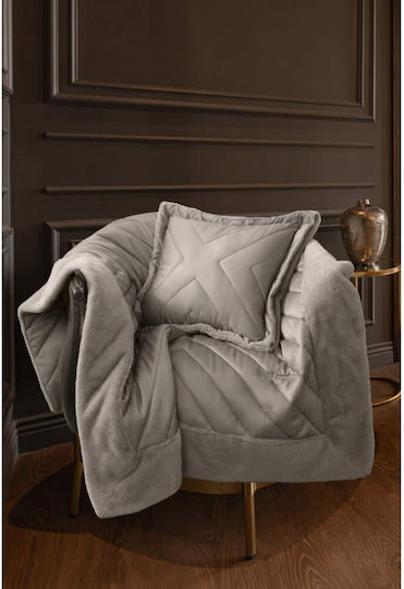 Guy Laroche Utopia Фотьойл Throw 2 Страни Космат 120x170см Taupe
