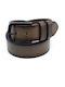 LEGEND Φαρδιά Ανδρική Ζώνη Δερμάτινη Saddle Brown