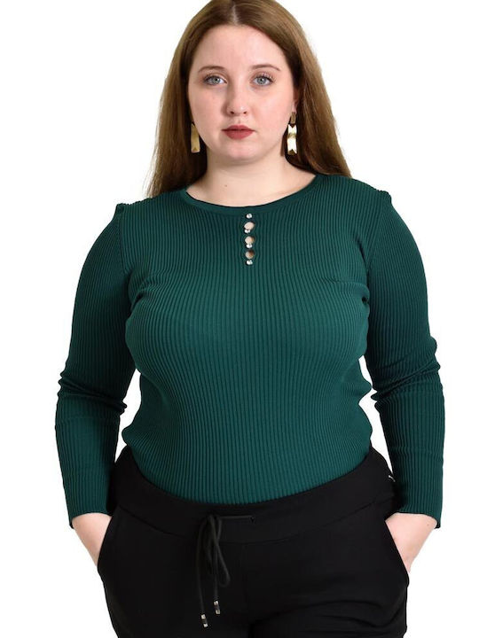 Potre Damen Crop Top Langärmelig Cypress