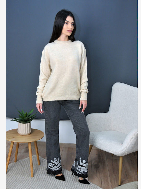 Olian Women's Long Sleeve Sweater Beige