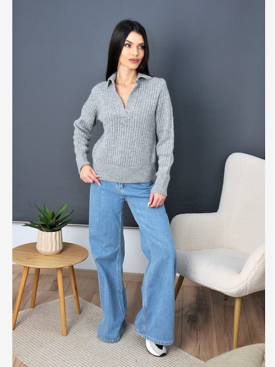 Olian Women's Long Sleeve Sweater grey