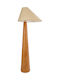 GloboStar Kauai Floor Lamp H145xW55cm. with Socket for Bulb E27 Beige
