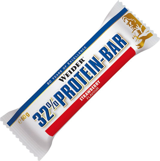 Weider Μπάρα με 32% Πρωτεΐνη & Γεύση Φράουλα 60gr