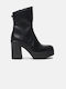 InShoes Leather Women's Ankle Boots Black