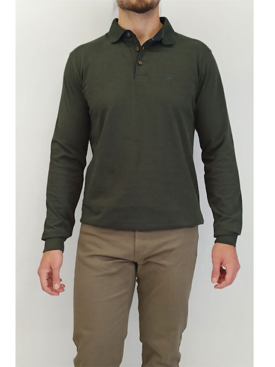 Double Polo Bluza Tricou Cu Mânecă Scurtă Kaki