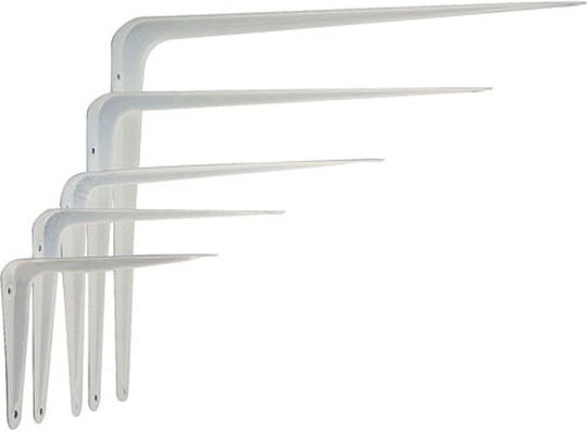 Γωνία Ραφιού από Μέταλλο σε Λευκό Χρώμα 100x75mm 37997