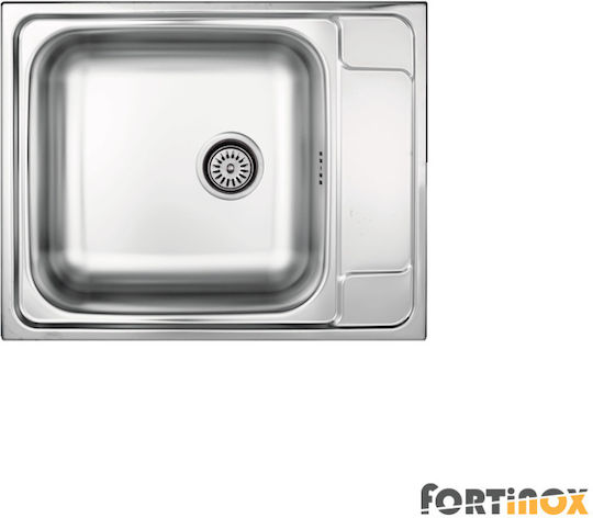 Fortinox Drop-In Spüle Inox Satiniert B63xT50cm Silber