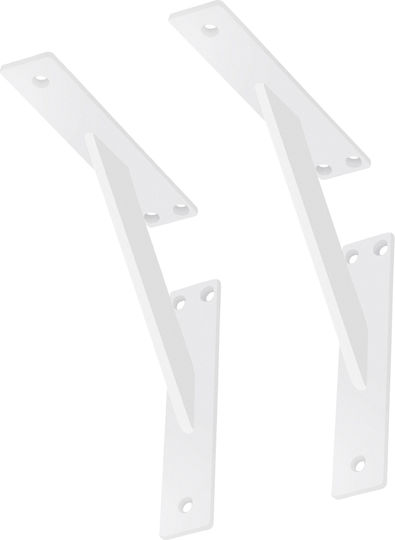 ML-Design Suporturi pentru rafturi din Aluminiu în Culoare Albastru 240x240mm 2buc 490009814