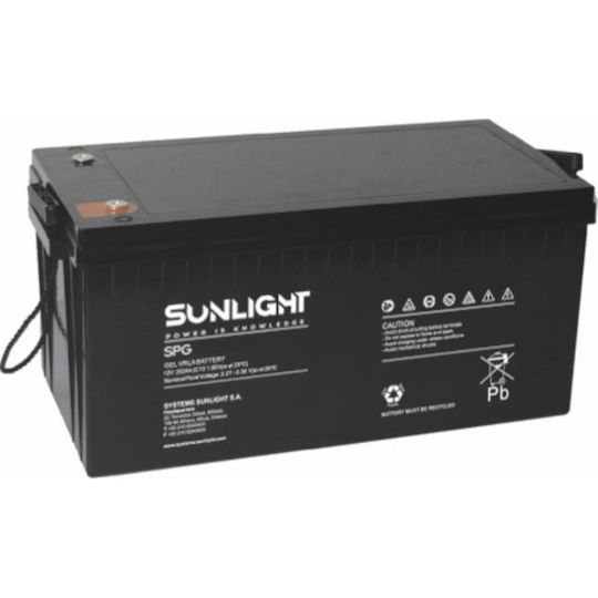 SunLight Μπαταρία Φωτοβολταϊκών GEL Κλειστού Τύπου 12V 240Ah (SPG12-240S)