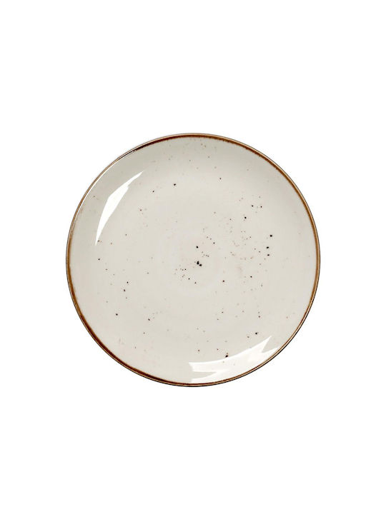 Espiel Terra Cream Plate Shallow made of Porcelain Orange with Diameter 26cm 6pcs