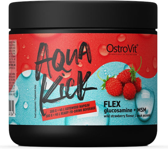 OstroVit Aqua Kick Advanced Hydration Flex Συμπλήρωμα για την Υγεία των Αρθρώσεων 300gr Φράουλα