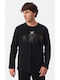 Minerva Men's Winter Pajama Blouse Black