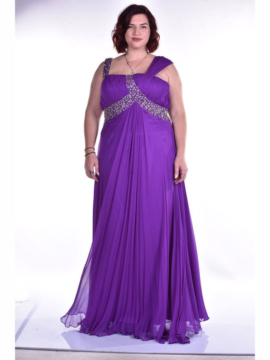 Sommer Maxi Abendkleid Lila