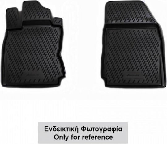 Novline Front Mats 2pcs Tray Type for Volkswagen Caddy Black